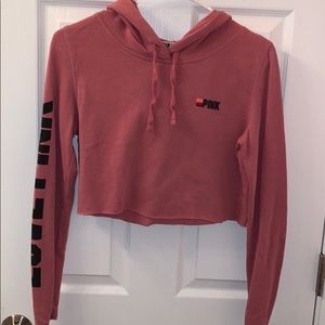 PINK cropped hoodie